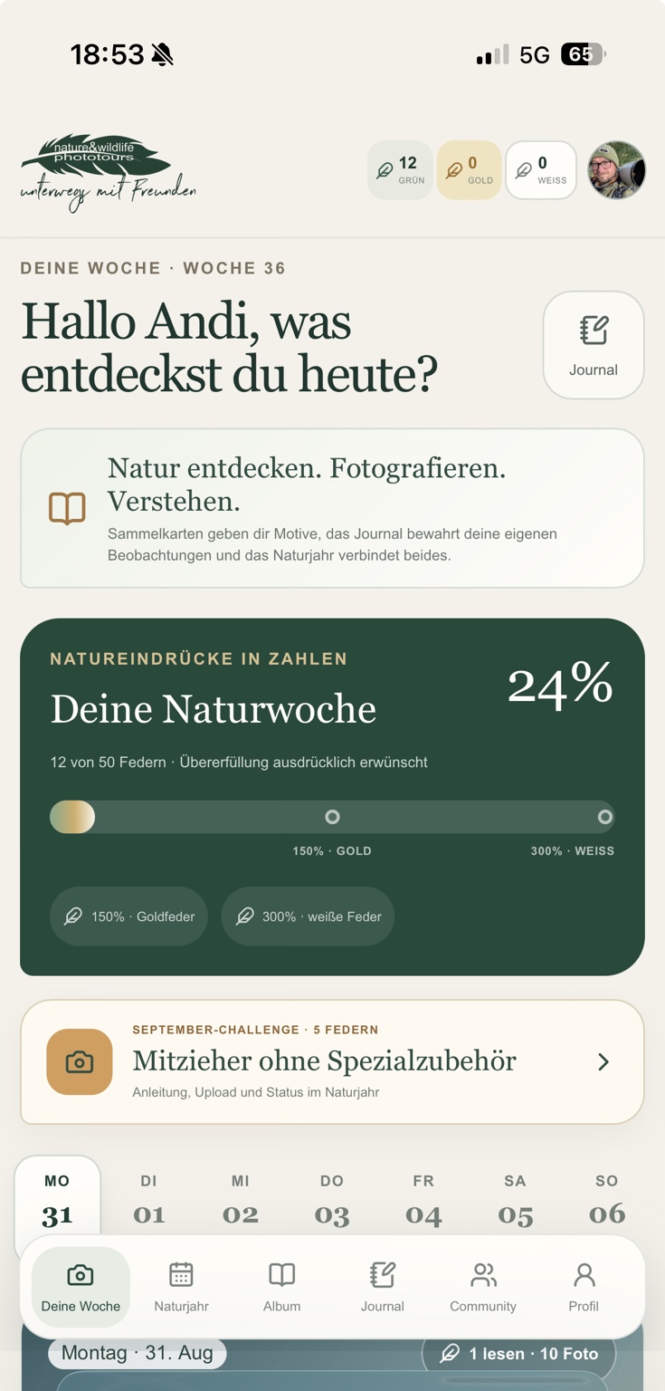 Der Naturkalender im NWPT Wild Journal
